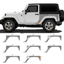 Custom Graphics Rear Side Vinyl Decal Sticker for Jeep Wrangler JK 2