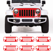 Custom Grill Blackout Graphics Vinyl Decal Sticker for Jeep Wrangler Rubicon JK_3