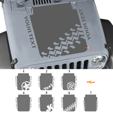 Autocollant vinyle graphique personnalisée noircie pour capot Jeep Wrangler Rubicon JK 2