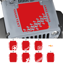 Autocollant vinyle graphique personnalisée noircie pour capot Jeep Wrangler Rubicon JK 3