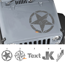 Custom Graphics Bonnet Vinyl Decal Sticker for Jeep Wrangler Rubicon JK 2