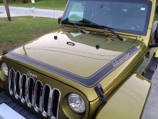 Retro stripes Decal Sticker for JEEP Wrangler Rubicon hood all colors