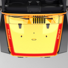 Vinyl Decal Sticker for Jeep Wrangler Rubicon with Perimeter Bonnet Stripe 3