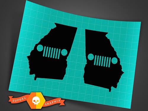 Jeep Grill Door Side Vinyl Decal Sticker for Jeep Wrangler
