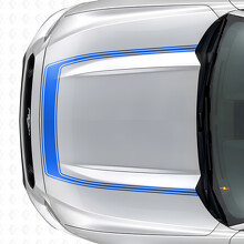 Accent Outline Stripe Hood Vinyl Decal for Musclecar Musclecarmodel 2015-2020_2