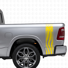USA Flag Bed Side Stripes Vinyl Decal Set for Musclecar truck_5