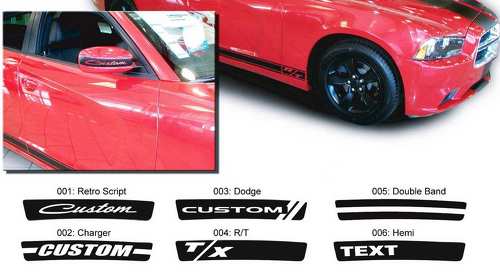 Mirror Vinyl Decal Sticker Graphics for Dodge Charger 2011–2016
