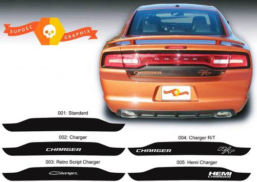 Dodge Charger trunk blackout Decal Sticker Hemi RT graphics fits to models 2011-2014