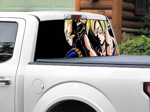 Anime Dragon Ball Z Decal de luneta traseira Adesivo para Pick-up Caminhonete SUV Carro