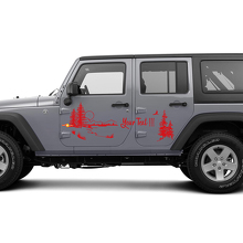 Nature Landscape Doors Vinyl Sticker Decal for Jeep Wrangler Rubicon Sahara _3