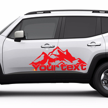 Styling de lettrage montagne Autocollant vinyle sur porte pour Jeep Renegade 3