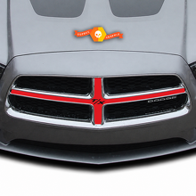 CUSTOM TEXT T/X Grille Crosshair Options Full Kit Vinyl Decal Sticker for Dodge Charger 2011-2014_2