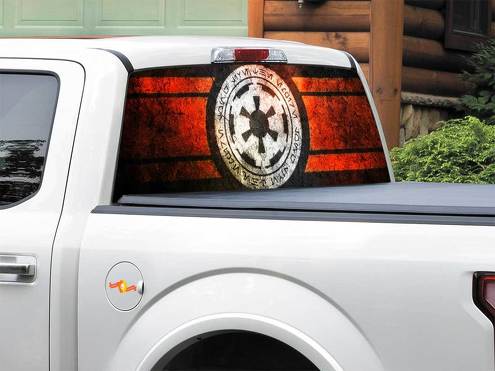 Galactic Empire Star Wars Rear Window Decal Sticker Pick-up Truck SUV Car any size