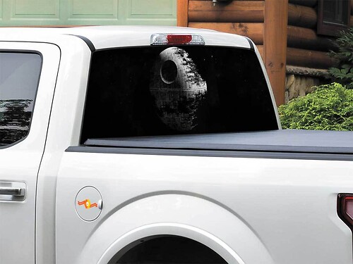 Death Star Movie Star Wars Weapon Rear Window Decal Sticker Pick-up Truck SUV Car any size