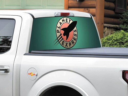 Planet Express Futurama Rear Window Vinyl Decal Sticker