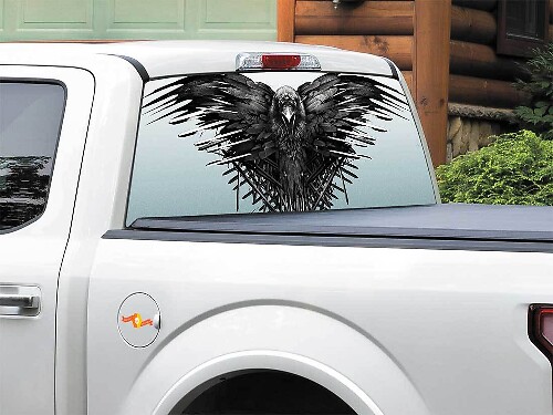 Raven Throne Rear Window Decal for Pickup Truck SUV