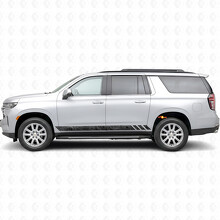 Topographic Band Door & Rocker Panel Vinyl Stripes for Chevrolet Suburban T1XX 2021-2024_2