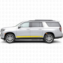 Topographic Band Door & Rocker Panel Vinyl Stripes for Chevrolet Suburban T1XX 2021-2024_3