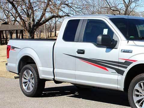 Ford F150 stripes side Vinyl Graphics decals stickers 2 colors kit fits models 2015-2018