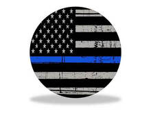 USA Flag Blue Line Gas Cap Vinyl Decal for Toyota Tundra 2014-16_2