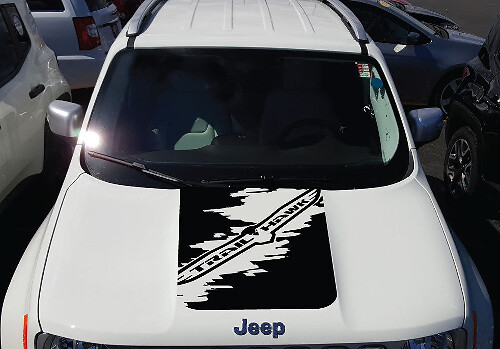 Jeep Renegade Cherokee Trail Hawk TrailHawk Splash Graphic Vinyl Sticker Decal Hood
