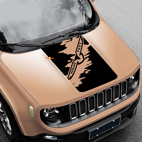 Jeep Renegade Cherokee Trail Hawk TrailHawk Splash Graphic Vinyl Sticker Decal Hood
