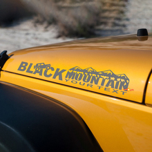 Black Mountain Bonnet Side Graphic Decals Stickers for Jeep Rubicon Wrangler 2