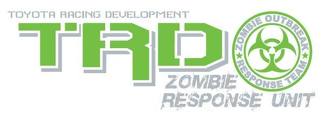 Toyota Racing Development TRD Zombie Response Unit edition 4X4 bed side Graphic decals stickers