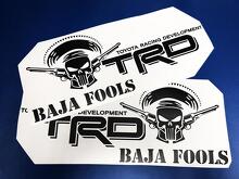 Toyota Racing Development TRD BAJA FOOLS Punisher edition 4X4 bed side Graphic decals stickers 2