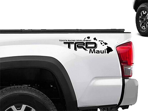 TRD Maui Map Bedside Vinyl Decal Sticker for Toyota Tundra