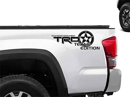 TRD Texas Edition Bed Side Decal Kit for Toyota Trucks