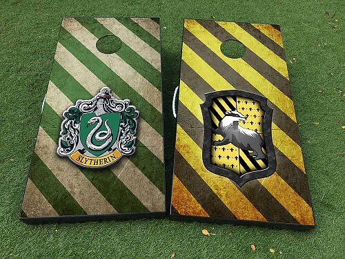 Wizard House Inspired Cornhole Board Vinyl Wrap Decal Set