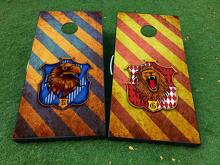 Wizard House Inspired Cornhole Board Vinyl Wrap Decal Set_2