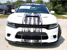 Hellcat Grunge Style Full Stripe Vinyl Decal Kit for Dodge Challenger & Charger_4