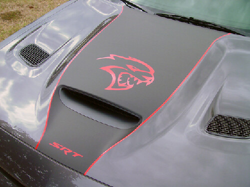 Hellcat Style Hood Vinyl Decal Graphic for Dodge Challenger