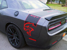 Hellcat Style Trunk Side Stripes Vinyl Decal for Dodge Challenger_3