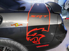 Dodge Challenger Charger SRT Hellcat Stripe Hell Cat Vinyl Sticker Decal Graphic 2 Colors
 4