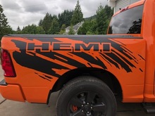 Dodge Ram HEMI Splash Grunge Logo Truck Vinyl Decal bed Graphic 2