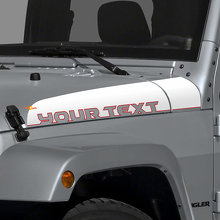 Letternig Stripe Hood Vinyl Decal Sticker for Jeep Wrangler JK Unlimited 2