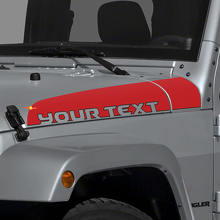 Letternig Stripe Hood Vinyl Decal Sticker for Jeep Wrangler JK Unlimited 3