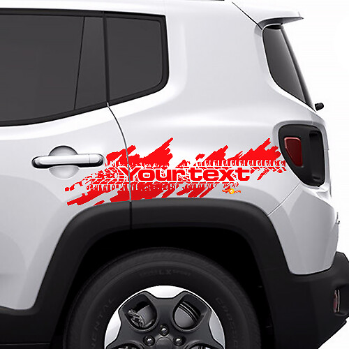 Jeep Renegade Distressed Tire Splash Graphic Hood Window Sticker Decal Vehicle Vinyl

