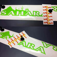 Sahara Hood Vinyl Decal Pair for Jeep Wrangler Sahara Rubicon_2