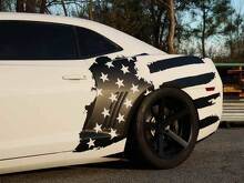 Distressed USA Flag Side Vinyl Decal for Musclecar Musclecarmodel_4