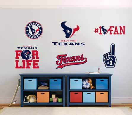 Les autocollants en vinyle fans des Houston Texans NFL pour voiture et mur