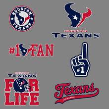 Les autocollants en vinyle fans des Houston Texans NFL pour voiture et mur 2