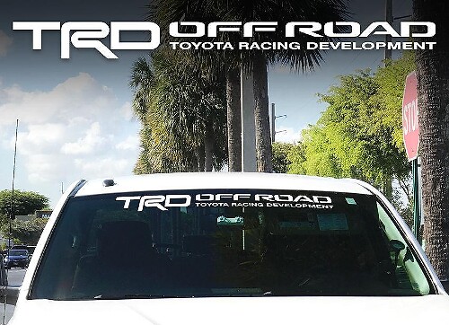 TRD Off Road Windshield Banner Vinyl Decal for Toyota