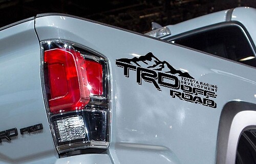 2 TRD Toyota Tacoma Tundra Decals Vinyl Sticker off road graphics 4x4