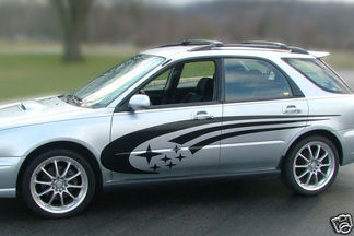 Subaru Impreza STi WRX Legacy Side Panel Stripes Vinyl Decals racing decal kit