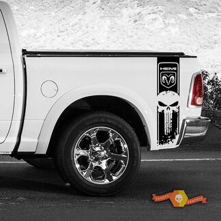 Dodge Ram 1500 2500 3500 Punisher Racing Stripe Hemi 4x4 Decal Truck Bed Sticker Vinyl