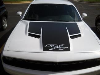 Dodge Challenger R/T Specific 2015 to 2017 R/T Scat Pack 392  Hood Decal Stripe Blackout Scatpack